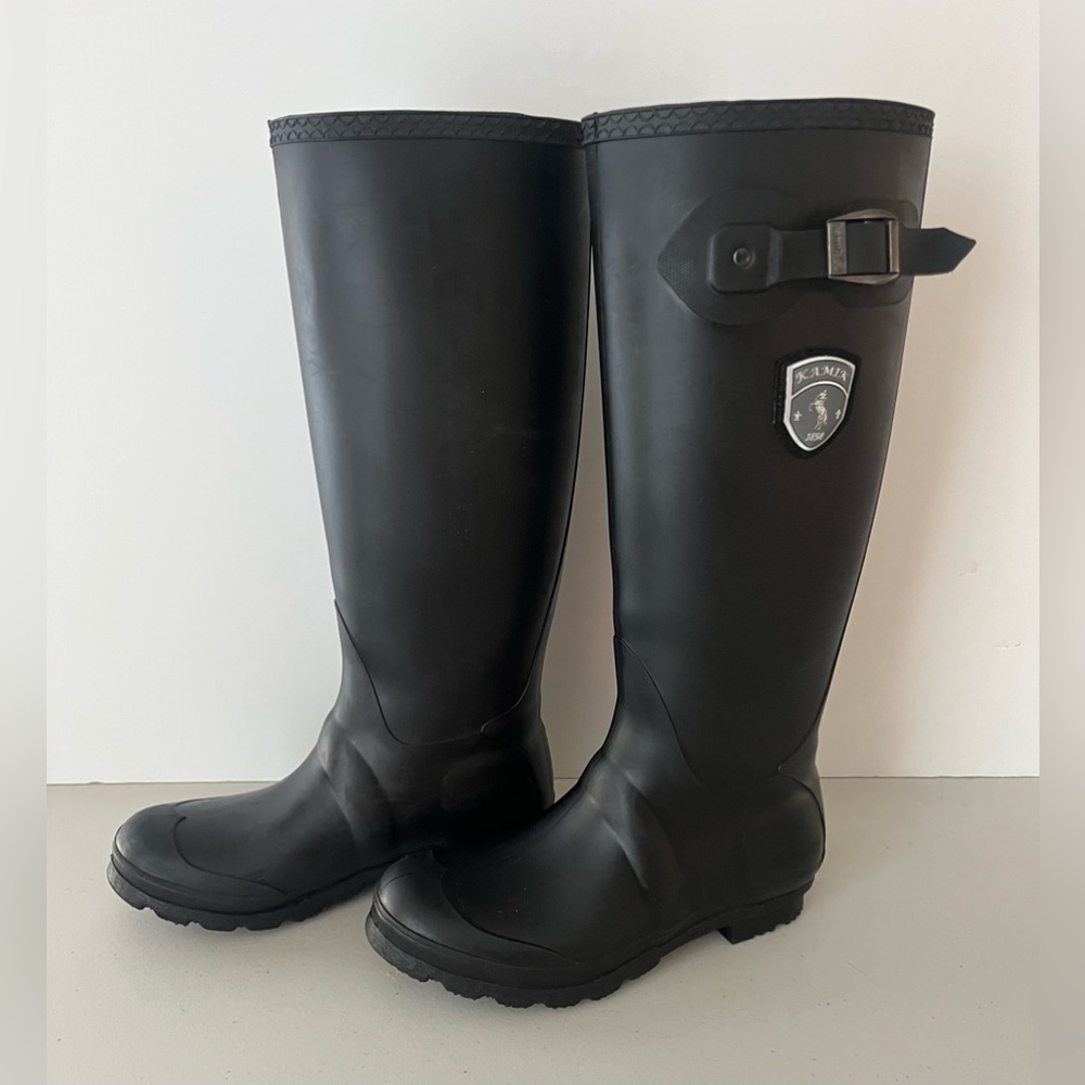 Kamik Jennifer Tall Matte Black Rain Boot - Size 7